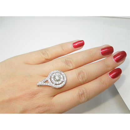 Pendant 2 Ct Sparkling Round Cut Diamonds Large Pendant Necklace White Gold