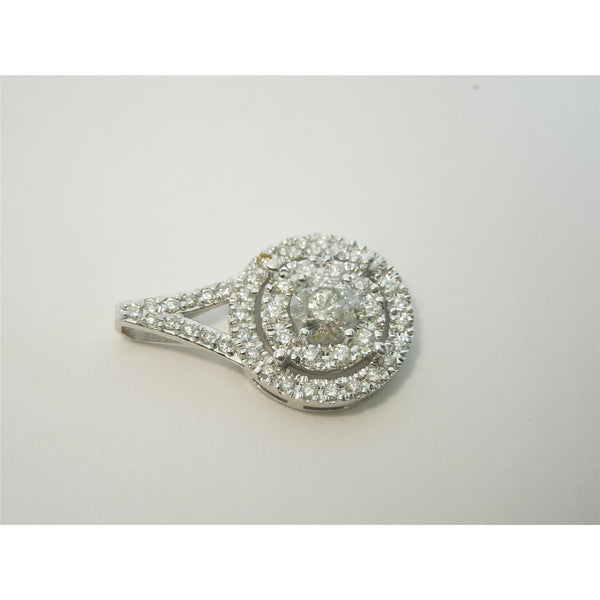 2 Ct Sparkling Round Cut Diamonds Large Pendant Necklace White 