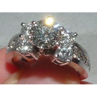 Diamond Engagement Ring And Band Set 4.76 Carats White Gold 14K Engagement Ring Set