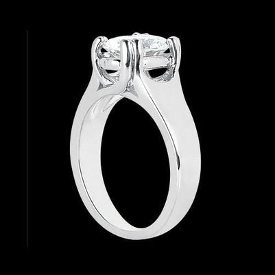 Oval Diamond Solitaire Engagement Ring White Gold 14K Solitaire Ring