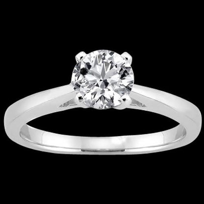  Sparkling Unique Lady’s Solitaire White Gold Diamond Ring 