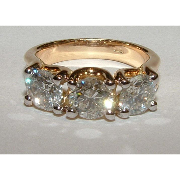 Three Stone Ring Diamond Engagement Ring 3 Stone Ring Jewelry 3 Carat