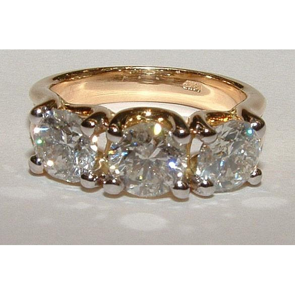 Diamond Engagement Ring 3 Stone Ring Jewelry 3 Carat Three Stone Ring