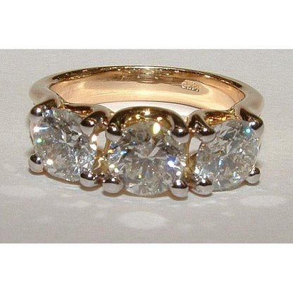Diamond Engagement Ring 3 Stone Ring Jewelry 3 Carat Three Stone Ring