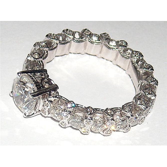 Solitaire Ring with Accents Diamond Engagement Ring