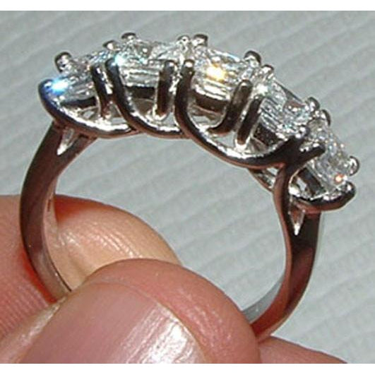 Diamond Ring Engagement Band Set New 4.5 Carats White Gold 14K Engagement Ring Set