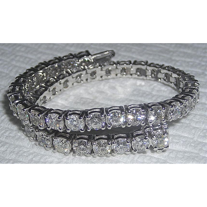 Tennis Bracelet Diamond Women Tennis Bracelet White Gold Sparkling 8.57 Carat