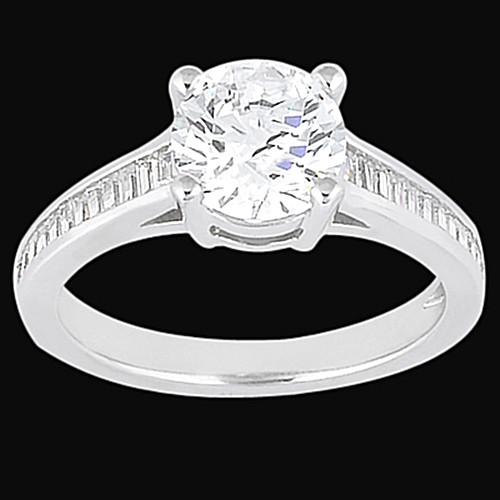 Sparkling Unique Lady’s Solitaire White Gold Diamond Ring 