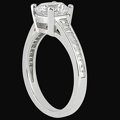 Channel Setting Diamond  Engagement Solitaire Ring  Ring