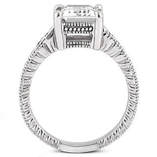 Engagement Ring Diamond Engagement Ring 1.50 Ct. Vintage Style White Gold 14K