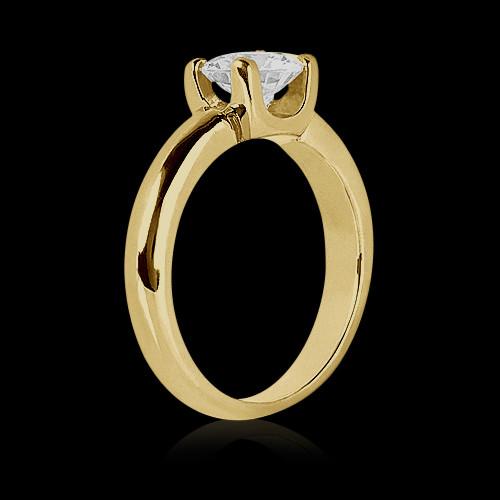 Woman's White Gold Weeding Anniversary Solitaire Diamond Ring 