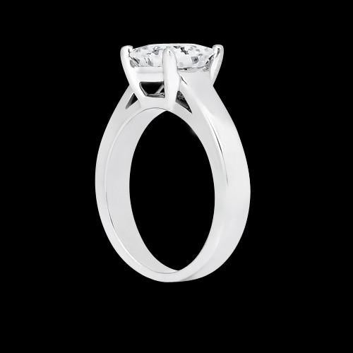 Solitaire Ring  Solitaire Princess Diamond Ring White Gold 14K