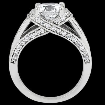 Women Diamond Engagement Ring White Gold Solitaire Ring with 