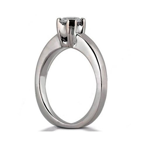 High Quality Wedding Engagement White Gold Diamond Solitaire Ring 