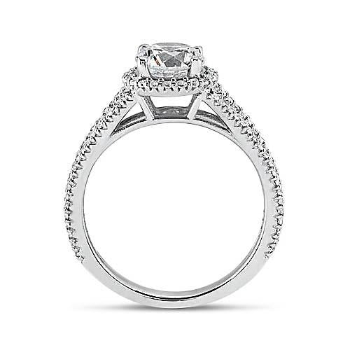 natural round diamond 3.62ct ring side angle
