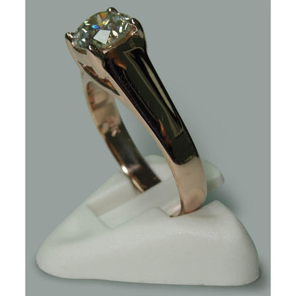 2 Carat Round Diamond Solitaire Ring Jewelry New Rose Gold 14K Solitaire Ring