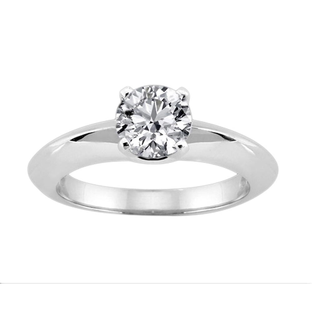  Women Jewelry Sparkling Unique Solitaire White Gold Diamond Anniversary Ring 