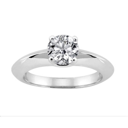  Women Jewelry Sparkling Unique Solitaire White Gold Diamond Anniversary Ring 