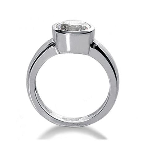 High Quality  Sparkling Unique Solitaire White Gold Diamond Ring 