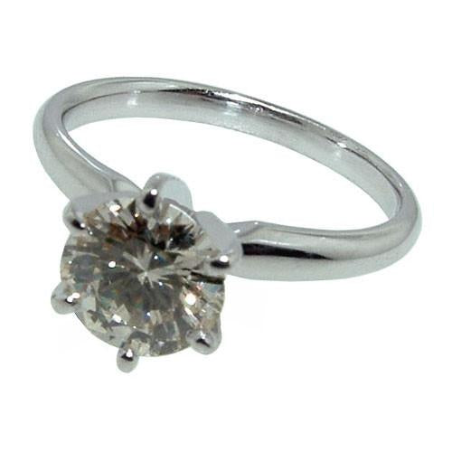 Lady’s White Gold Round Anniversary Solitaire Diamond Ring 