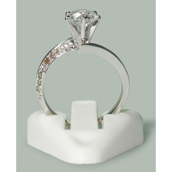  Vintage Style White Elegant Woman's Anniversary   White Gold Anniversary Ring