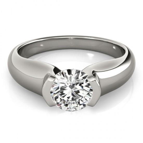   Lady’s  Style White Elegant Gold Diamond Solitaire Ring 