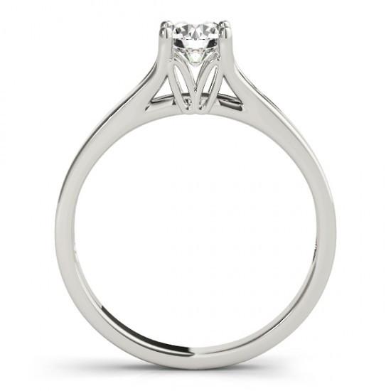  Princess Cut Sparkling Unique Solitaire White Gold Diamond Anniversary Ring 