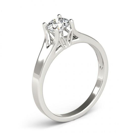 Antique  Princess Cut Sparkling Unique Solitaire White Gold Diamond Anniversary Ring 
