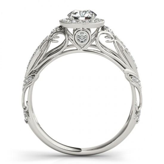 Fancy Round Diamond Engagement Anniversary Ring