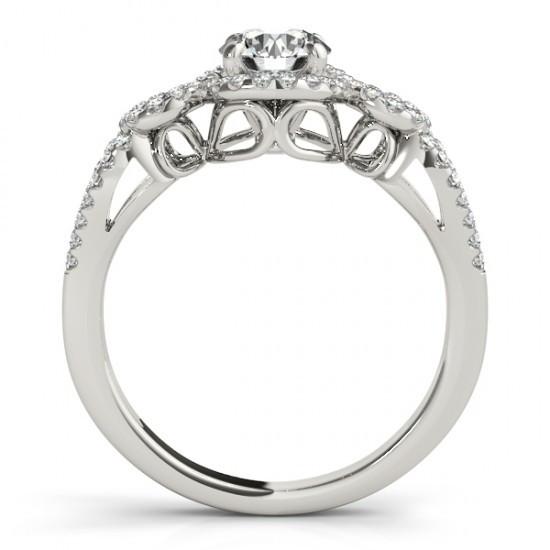 Unique Style White Sparkling Engagement White gold Anniversary Ring