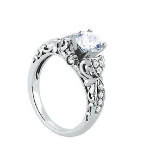 Antique Style New fancy  Solitaire Ring with Accents