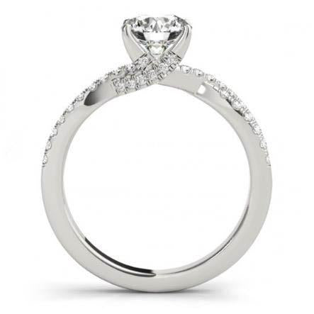  Sparkling Unique Lady’s  Solitaire Ring with Accents