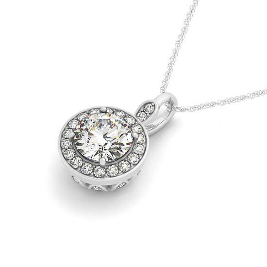 Products 2.50 Ct. Round Diamonds Necklace Pendant Without Chain White Gold 14K
