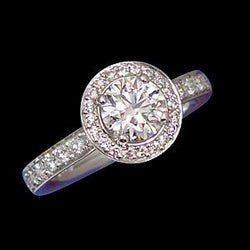 Natural  2.01 Carat Halo Diamonds Royal Engagement Ring White Gold
