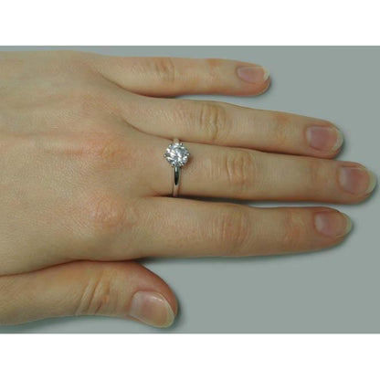  Lady’s Fancy Wedding Engagement White Gold Diamond Solitaire Ring 