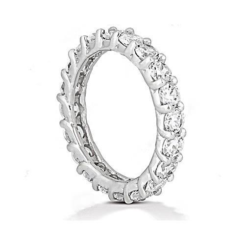 Eternity Band Women Diamonds Engagement Eternity Band E Vvs1 2 Carat White Gold