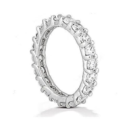 Eternity Band Women Diamonds Engagement Eternity Band E Vvs1 2 Carat White Gold