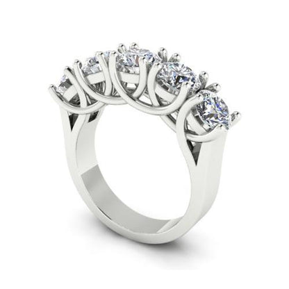 Band 2.5 Carats Round Prong Set Diamond Wedding Band