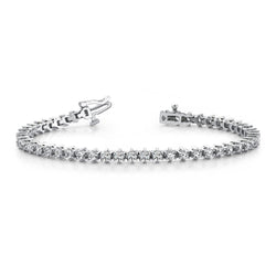12 Ct Brilliant Lab Grown Diamonds Prong Set Tennis Bracelet White Gold