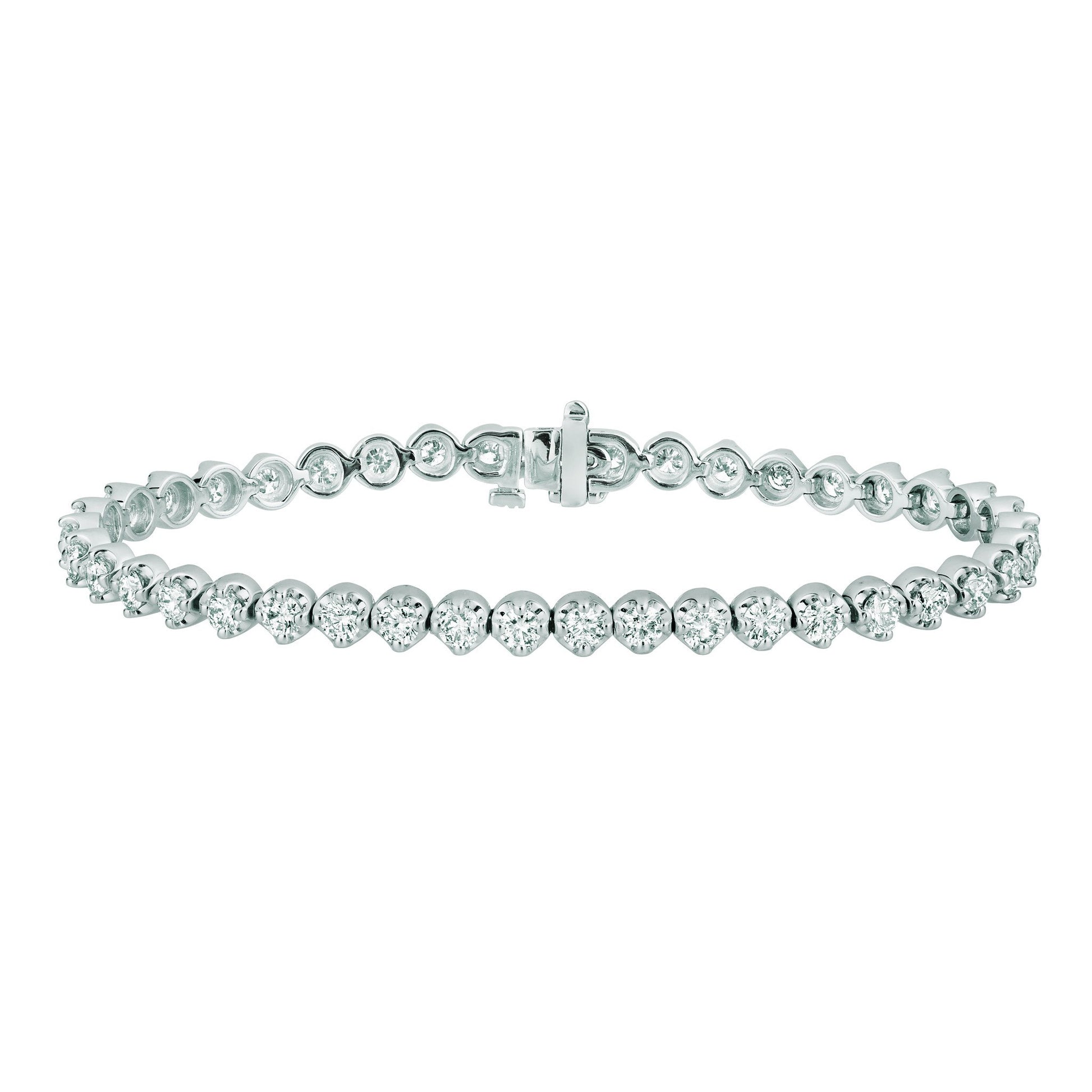 12Pt Diamond Tennis Bracelet 5.01 Carats White Tennis Bracelet