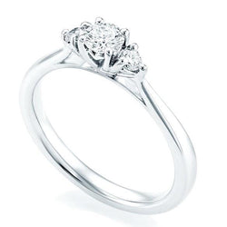1.30 Ct Round Cut 3 Stone Diamond Engagement Ring