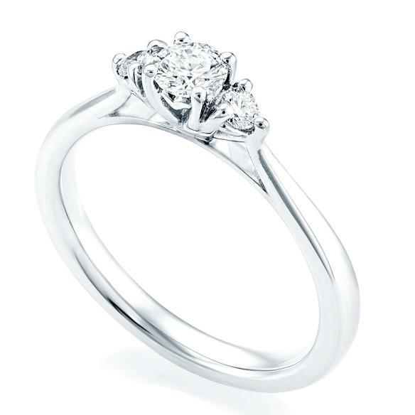 1.3 Ct Round Cut 3 Stone Diamond Engagement Ring Three Stone Ring