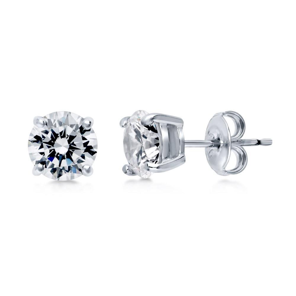 Round Diamond Stud Earring Fine Jewelry 