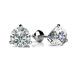 1.3 Ct Round Solitaire Natural Earth Mined Diamond Stud Earring