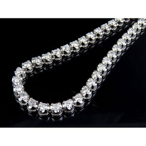 13 Ct White Gold Diamond Tennis Necklace Fine Jewelry Necklace