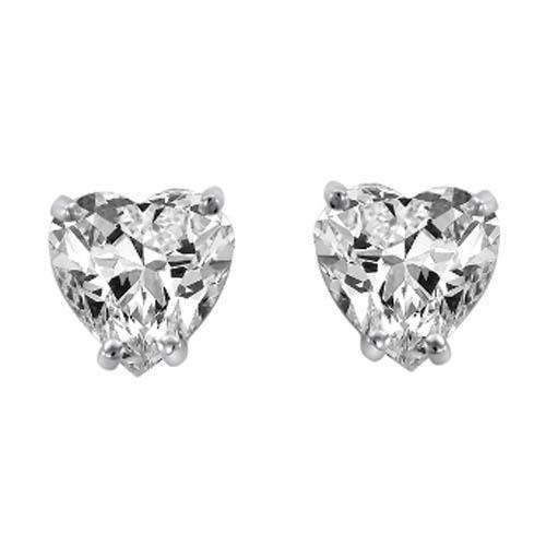 New Style  Heart Cut Diamond Women Gold Jewelry Stud Earrings