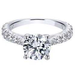 1.35 Carats Round Cut Diamond Engagement Ring Gold Jewelry