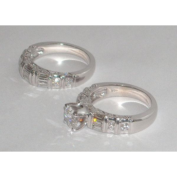 5.01 Carats Diamond Bridal Jewelry Engagement Set Ring And Band Engagement Ring Set
