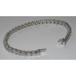 Real  10 Carats Diamond Tennis Bracelet Vs Jewelry White Gold Bracelet