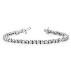 8.60 Carats Round Lab Grown Diamond Basic Tennis Bracelet White Gold